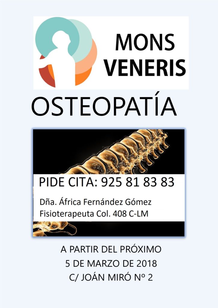 Nuevos servicio de osteopatía